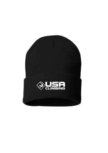 USA Climbing Embroidered Beanie 