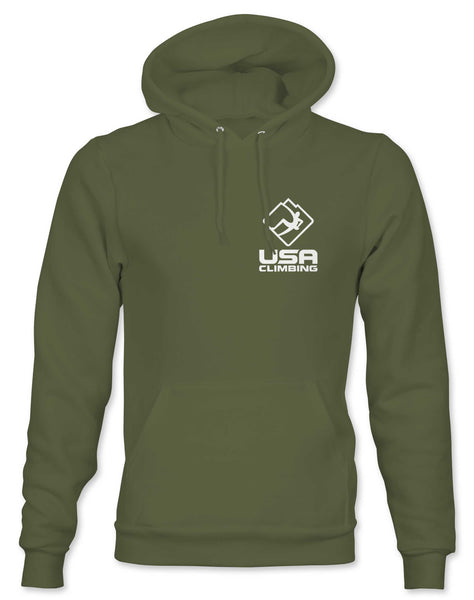 Hoodie - USA Climbing Logo Black & White Badge Hoodie