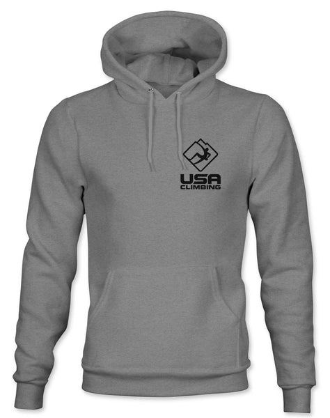 Hoodie - USA Climbing Logo Black & White Badge Hoodie