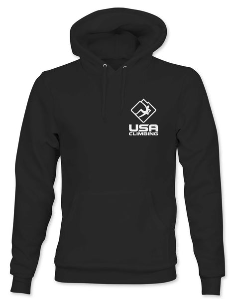 Hoodie - USA Climbing Logo Black & White Badge Hoodie