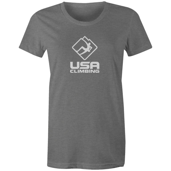 Women's T-shirt - USA Climbing Logo Black & White Tee