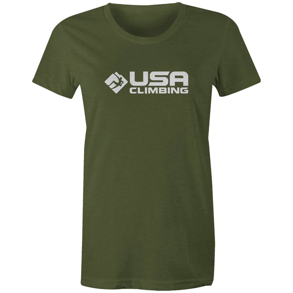 Women's T-shirt - USAC Logo Black & White Tee