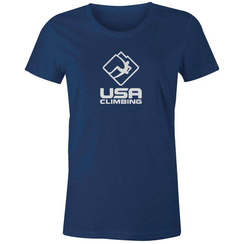 Women's T-shirt - USA Climbing Logo Black & White Tee